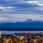 Seattle Center as night falls. By Jeffery Hayes (Jeffery Hayes) [CC BY-SA 3.0 (http://creativecommons.org/licenses/by-sa/3.0)], via Wikimedia Commons