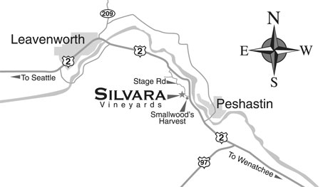 silvara Vineyards winery map