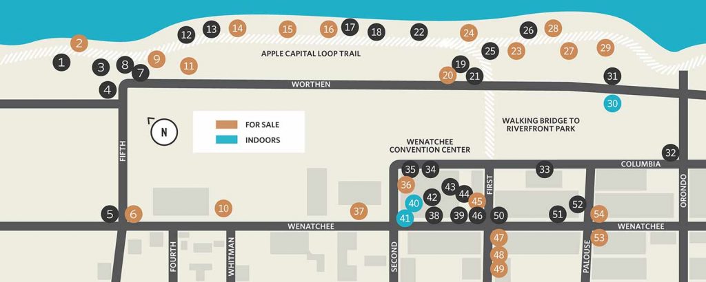 Wenatchee Art on the Avenue Map