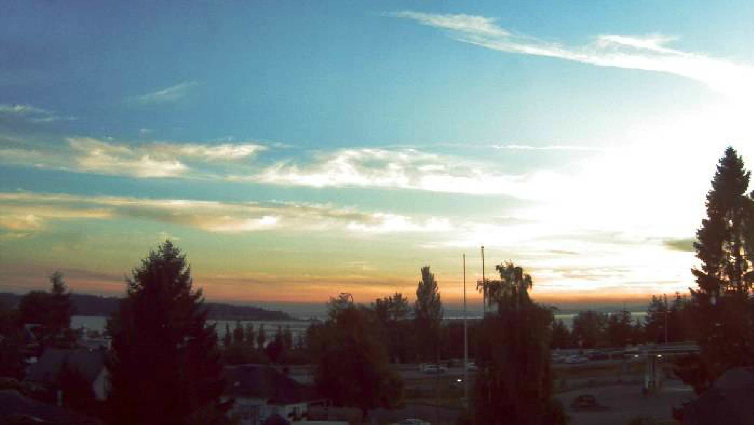 Sunset over Drayton Harbor Blaine Webcams in Washington
